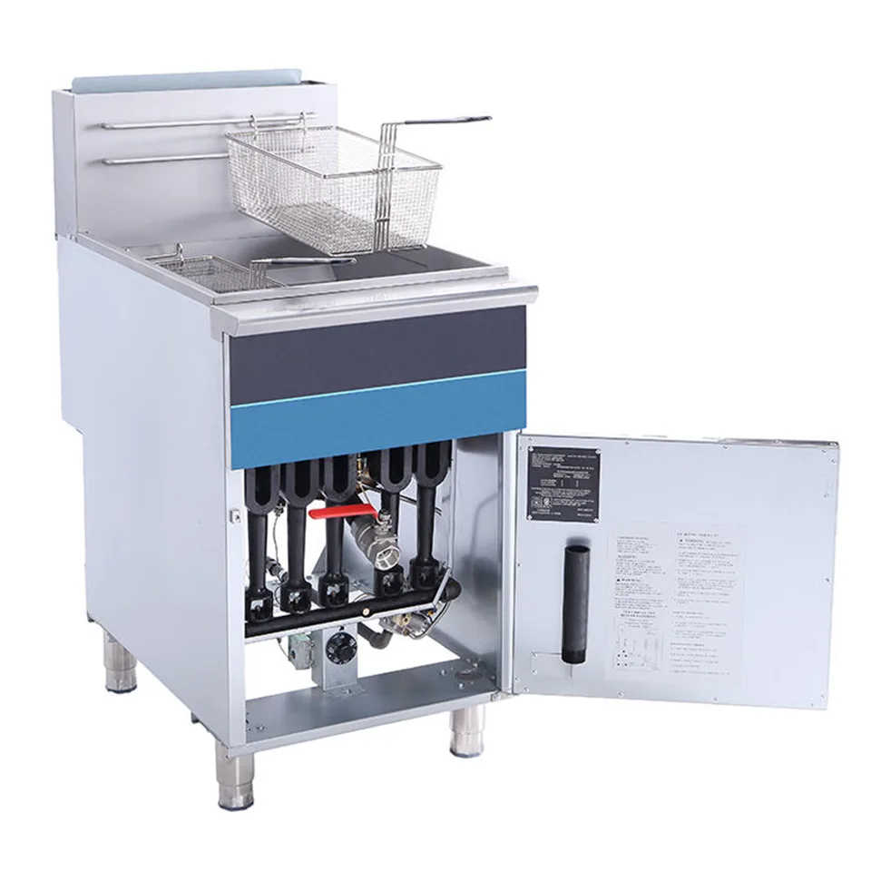 KB-F5-BJC Gas Fryer 30L Capacity 44kW Stainless Steel Professional Use