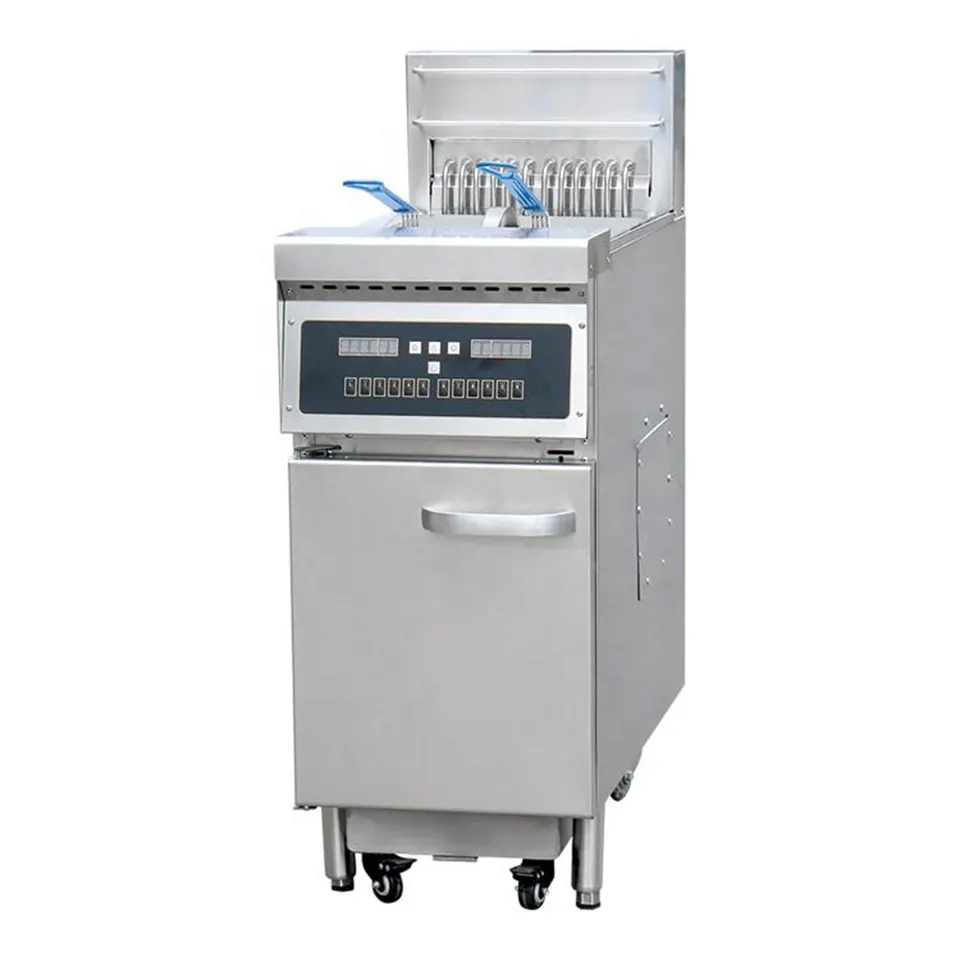 Penggoreng Digital Elektrik LE-DZE-400G Komersial Keluli Tahan Karat Kapasiti 35-40L