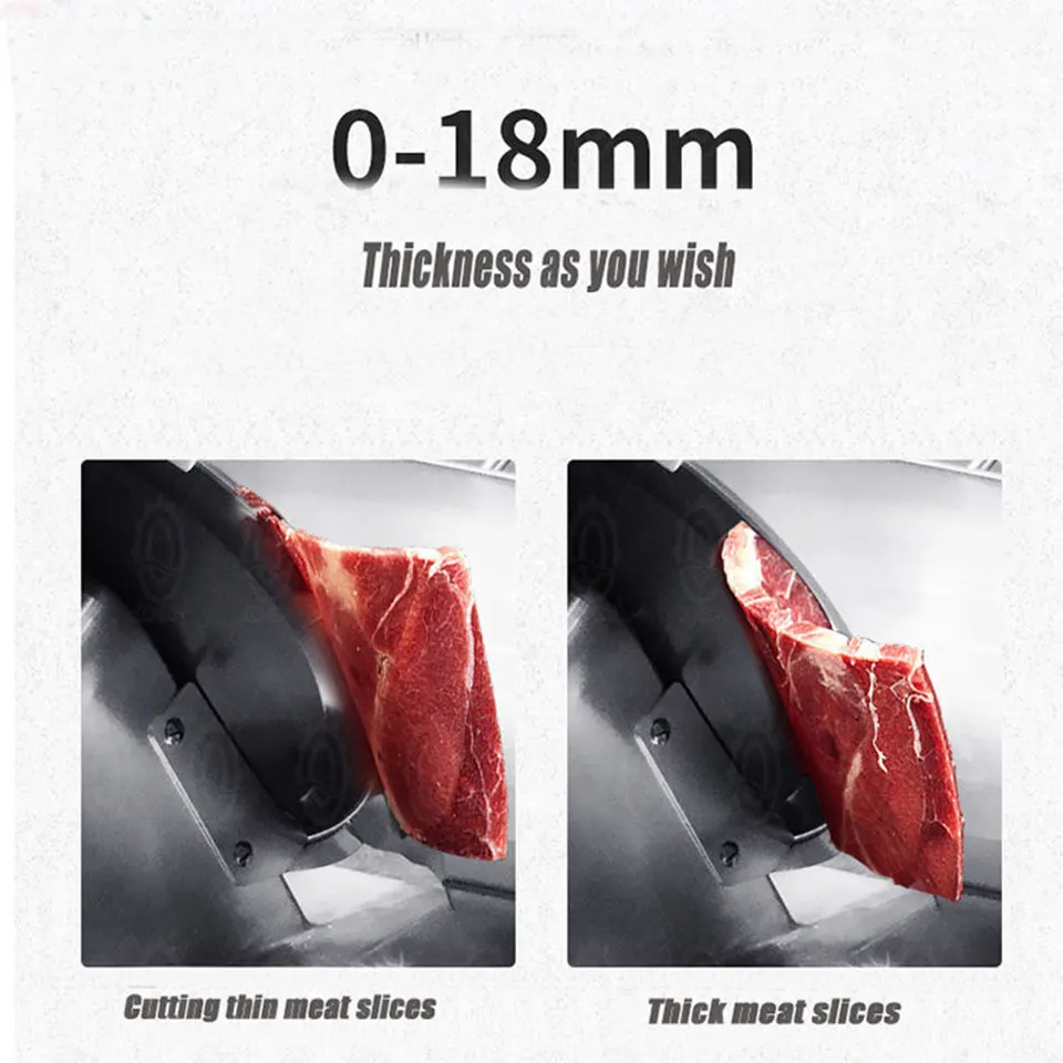 HY-102 Hot Pot Lamb Roll Slicer Adjustable Slice Thickness Stainless Steel