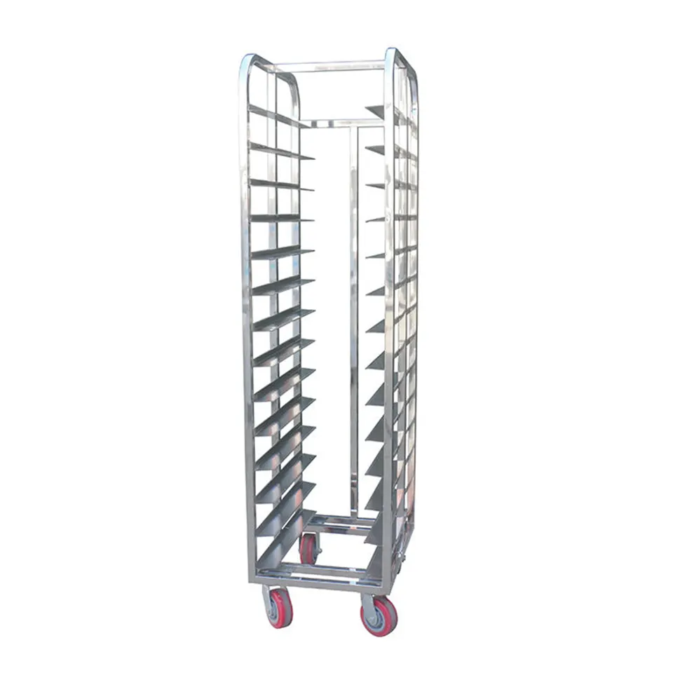 Chariot à clayettes 30 niveaux pour boulangeries et lignes de cuisson commerciales