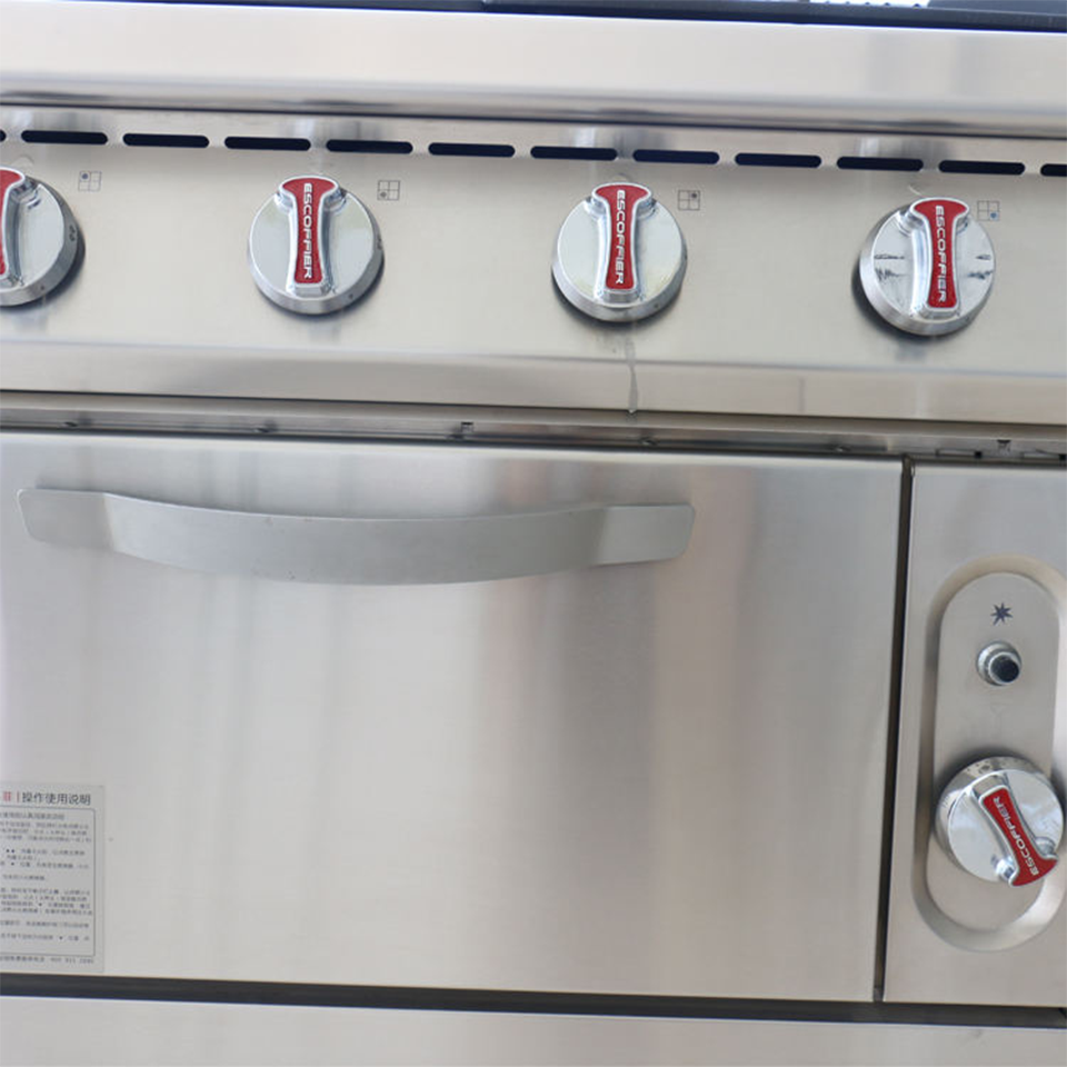 Commercial 4-Burner Electric Cooking Range E-DBJ-900-4Y with Built-In Oven