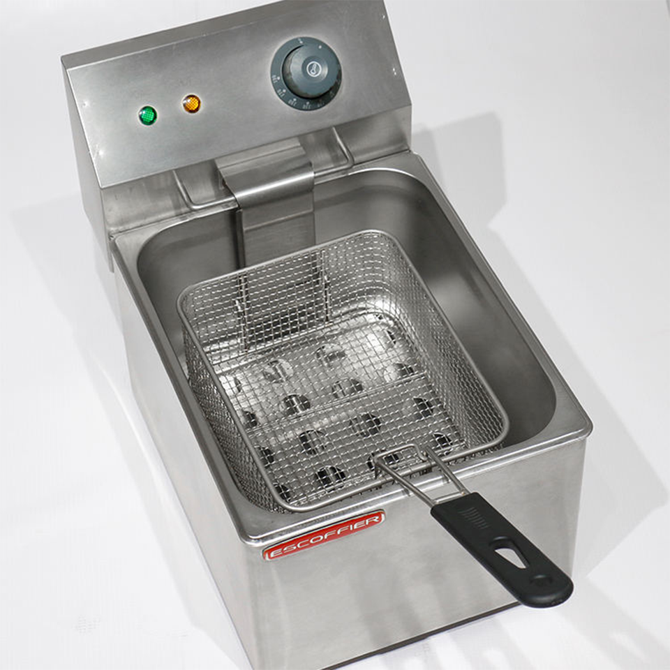 Tabletop Dual Tank Electric Fryer 5kW 220V Compact Design