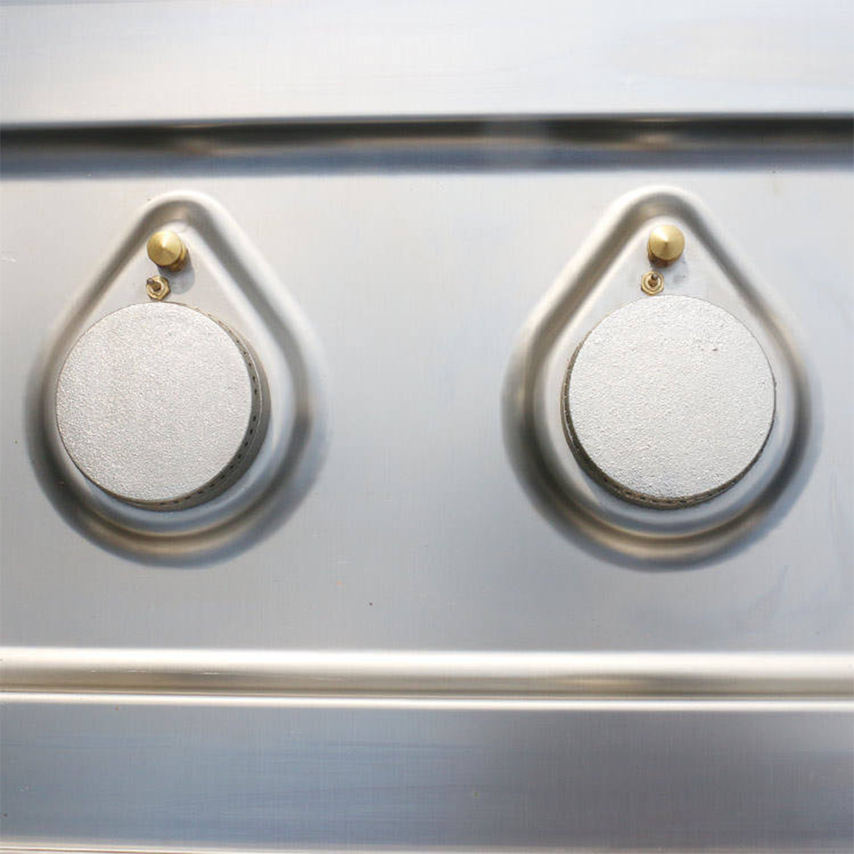Commercial Gas Grill HKE-RQP-400 2/3 Flat 1/3 Grooved with Cabinet