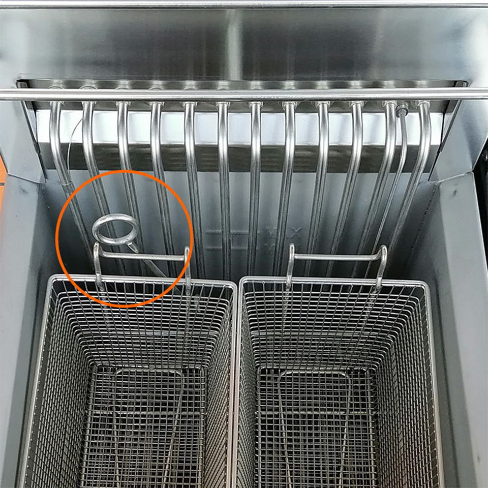 E-DZ-800G Electric Fryer Dual Tank 4 Baskets