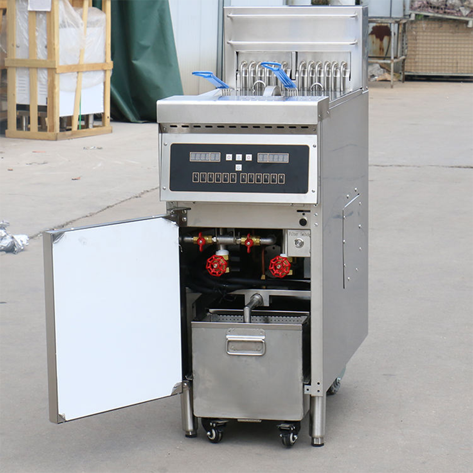 E-DZE-400G-2 Electric Deep Fryer 55kW Stainless Steel Standing Frying Unit