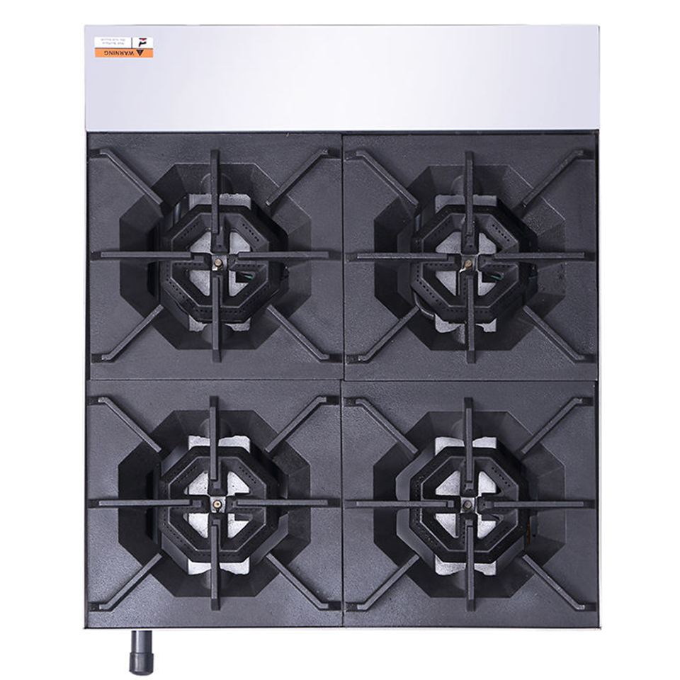 KB-HP36-M 6 Burner Gas Range 44kW Stainless Steel with Electronic Ignition