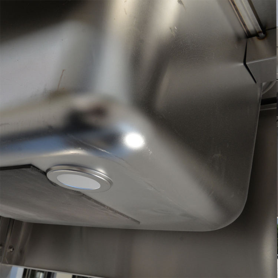 Stainless Steel Double Bowl Sink with Right Drainboard and Storage for Restaurants