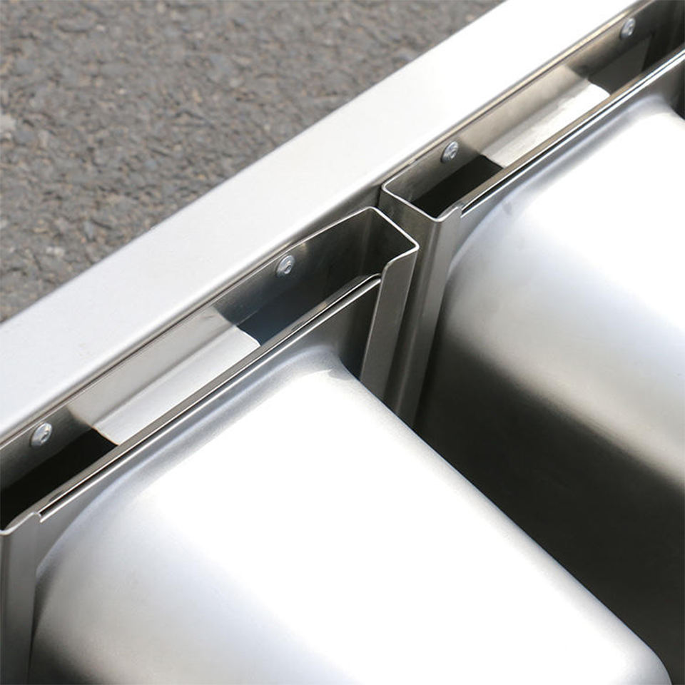 Stainless Steel Wall-Mounted GN Pan Holder Solid Shelf for Commercial Kitchens