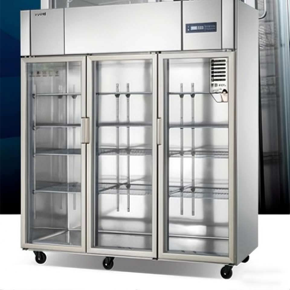 TS0.5G2 Upright Two-Door Display Fridge +8 to 0°C Temperature Control